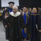 Virginia 66th Governor L. Douglas Wilder and Wilder School Dean Susan T. Gooden lead the graduating Class of 2026 during commencement.