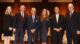 pictured left to right: Dean Catherine Ingrassia, Ambassador James "Jim" Gilmore, Governor L. Douglas Wilder, Interim Dean Robyn McDougle, Political Analyst Dr. Larry Sabato, Political Analyst Dr. Bob Holsworth